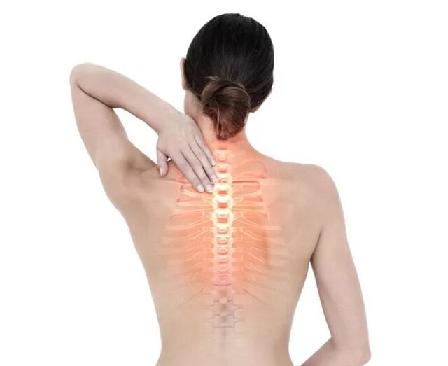 pain in the thoracic spine with osteochondrosis